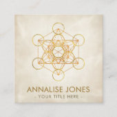 Metatrons Cube Sacred Geometry Ornament Quadratische Visitenkarte (Vorderseite)