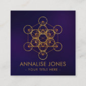 Metatrons Cube Sacred Geometry Ornament Square Bu Quadratische Visitenkarte (Vorderseite)