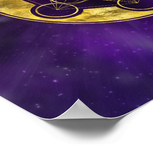 Metatrons Cube Sacred Geometry Poster (Ecke)