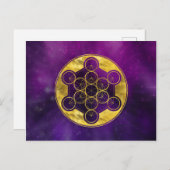 Metatrons Cube Sacred Geometry Postkarte (Vorne/Hinten)