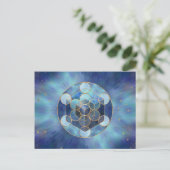 Metatrons Cube Sacred Geometry Postkarte (Stehend Vorderseite)