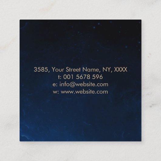 Metatrons Cube Sacred Geometry Quadratische Visitenkarte (Rückseite)