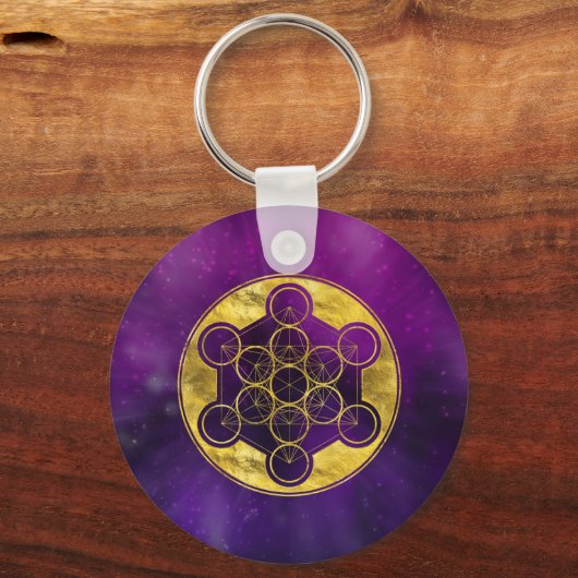 Metatrons Cube Sacred Geometry Schlüsselanhänger (Vorderseite)