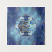 Metatrons Cube Sacred Geometry Wandteppich (Vorderseite (Horizontal))