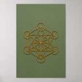 Metatron's Cube Sage & Copper Poster (Vorne)