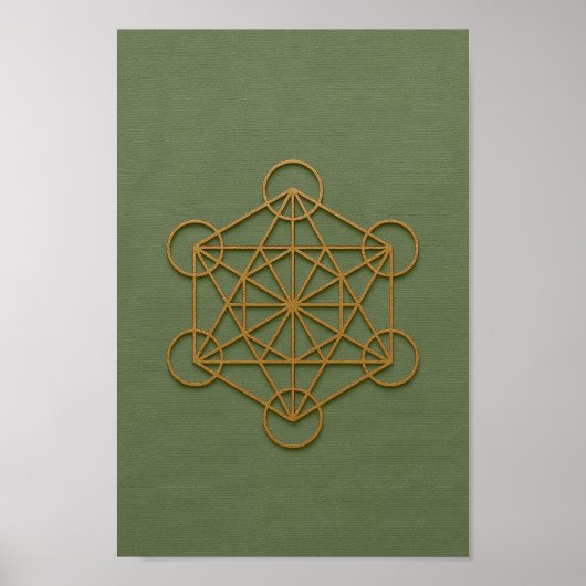 Metatron's Cube Sage & Copper Poster (Vorne)