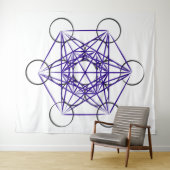 Metatron's Cube Series V5 Tapestry Wandteppich (Beispiel (Horizontal))