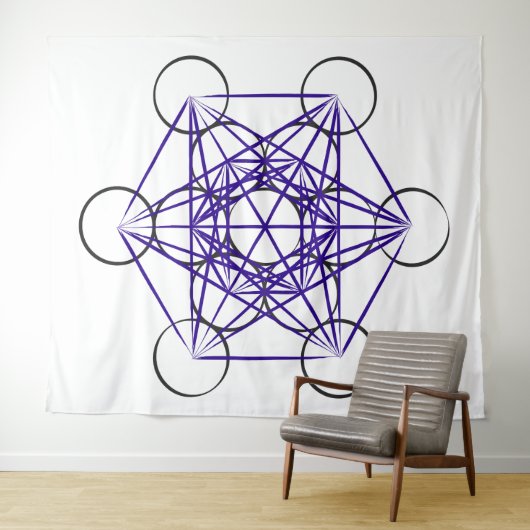 Metatron's Cube Series V5 Tapestry Wandteppich (Beispiel (Horizontal))