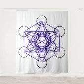 Metatron's Cube Series V5 Tapestry Wandteppich (Vorderseite)