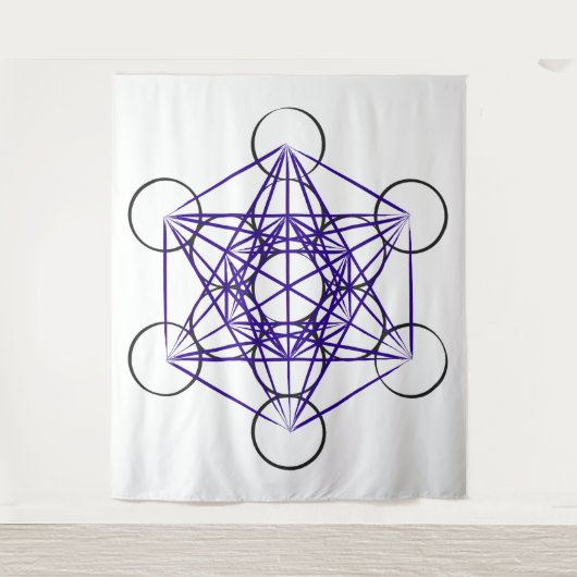 Metatron's Cube Series V5 Tapestry Wandteppich (Vorderseite)