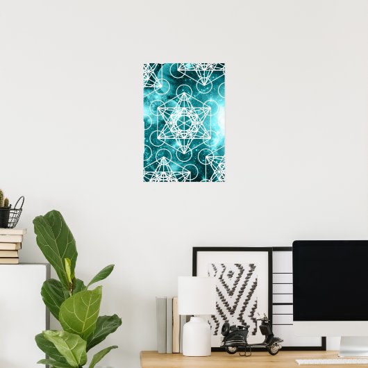 Metatron's Cube Space Poster (Heimbüro)