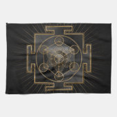 Metatrons Cube Sri Yantra Sacred Geometry Geschirrtuch (Horizontal)