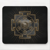 Metatrons Cube Sri Yantra Sacred Geometry Mousepad (Vorne)