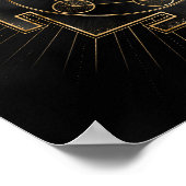 Metatrons Cube Sri Yantra Sacred Geometry Poster (Ecke)