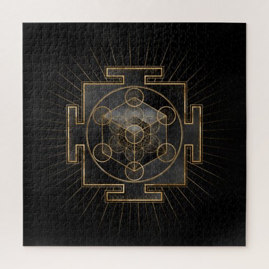 Metatrons Cube Sri Yantra Sacred Geometry Puzzle (Vertikal)