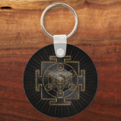 Metatrons Cube Sri Yantra Sacred Geometry Schlüsselanhänger (Vorderseite)