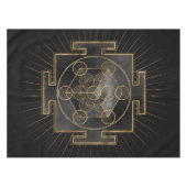 Metatrons Cube Sri Yantra Sacred Geometry Tischdecke (Vorderseite (Horizontal))
