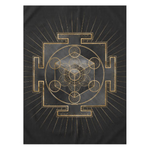 Metatrons Cube Sri Yantra Sacred Geometry Tischdecke