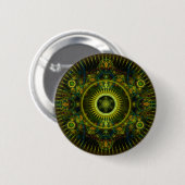 "Metatrons Magick Rad-" - Fraktal-Kunst Button (Vorne & Hinten)