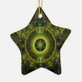 "Metatrons Magick Rad-" - Fraktal-Kunst Keramikornament (Links)