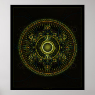 Metatrons Magick Wheel Poster