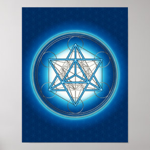 Metatrons Wæ- Merkaba - Blume des Lebens Poster
