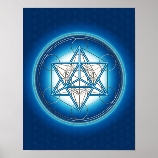 Metatrons Wæ- Merkaba - Blume des Lebens Poster (Vorne)