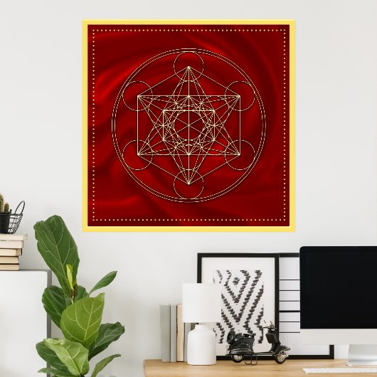 Metatrons WŌ - Merkaba - Stern Tetraeder Poster (Heimbüro)