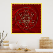Metatrons WŌ - Merkaba - Stern Tetraeder Poster (Küche)