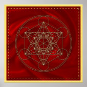 Metatrons WŌ - Merkaba - Stern Tetraeder Poster (Vorne)