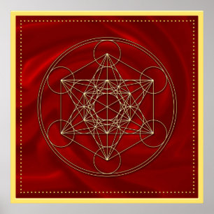 Metatrons WŌ - Merkaba - Stern Tetraeder Poster