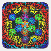 Metatrons Würfel-Aufkleber