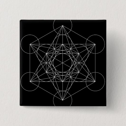Metatrons Würfel Button (Vorderseite)