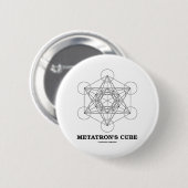 Metatrons Würfel (heilige Geometrie) Button (Vorne & Hinten)
