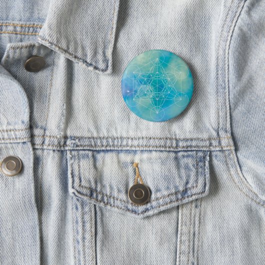 Metatrons Würfel Heilige Geometrie Button (Beispiel)