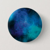 Metatrons Würfel Heilige Geometrie Button (Vorderseite)