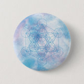 Metatrons Würfel Heilige Geometrie Button (Vorderseite)