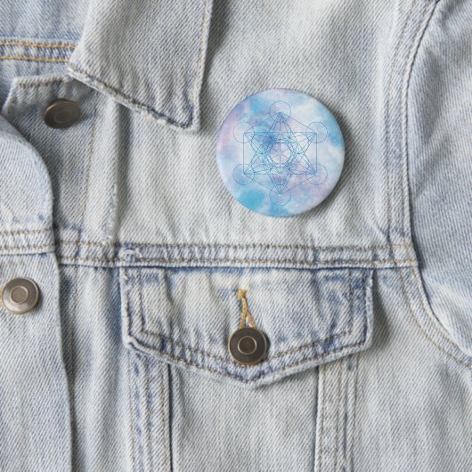 Metatrons Würfel Heilige Geometrie Button (Beispiel)