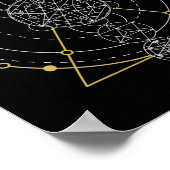 Metatrons Würfel Heilige Geometrie Frucht Des Lebe Poster (Ecke)