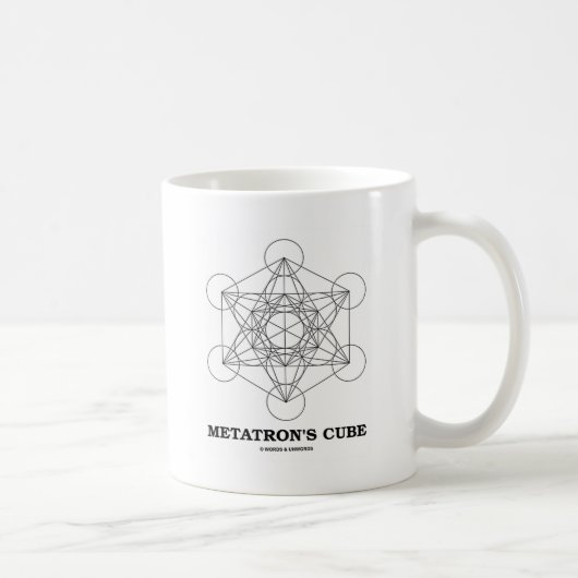Metatrons Würfel (heilige Geometrie) Kaffeetasse (Rechts)