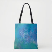 Metatrons Würfel Heilige Geometrie Tasche (Vorderseite)