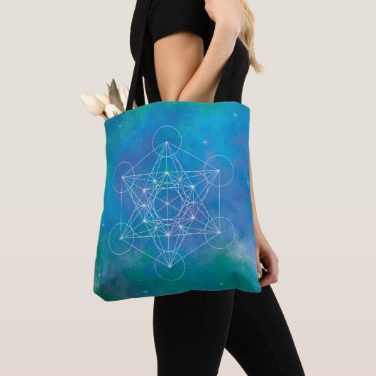 Metatrons Würfel Heilige Geometrie Tasche (Von Nahem)