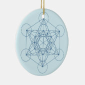 Metatrons Würfel Keramik Ornament (Rechts)