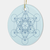 Metatrons Würfel Keramik Ornament (Links)