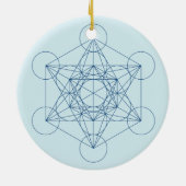Metatrons Würfel Keramik Ornament (Hinten)