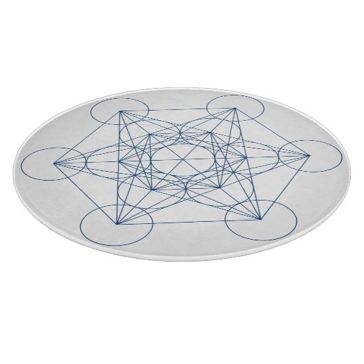 Metatrons Würfel-Kristall-Gitter Schneidebrett (Ecke)