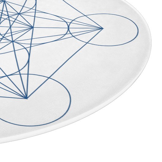 Metatrons Würfel-Kristall-Gitter Schneidebrett (Ecke)