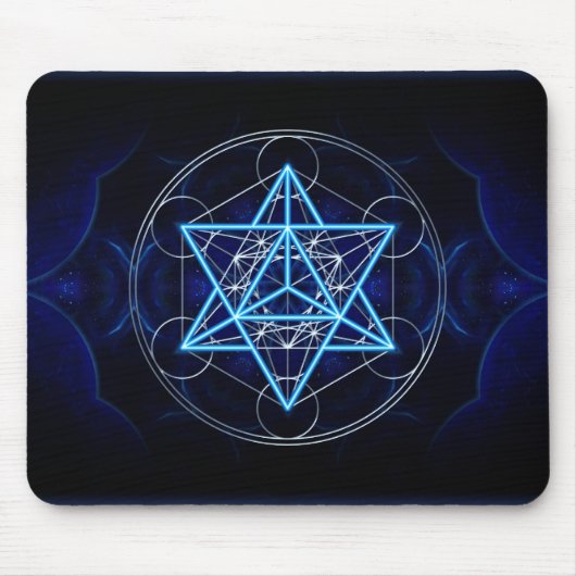 Metatrons Würfel - Merkaba - Stern Tetraeder Mousepad (Vorne)