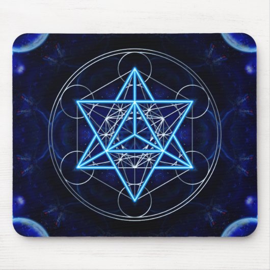 Metatrons Würfel -  Merkaba - Stern Tetraeder Mousepad (Vorne)