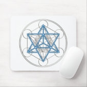 Metatrons Würfel - Merkaba - Stern Tetraeder Mousepad (Mit Mouse)